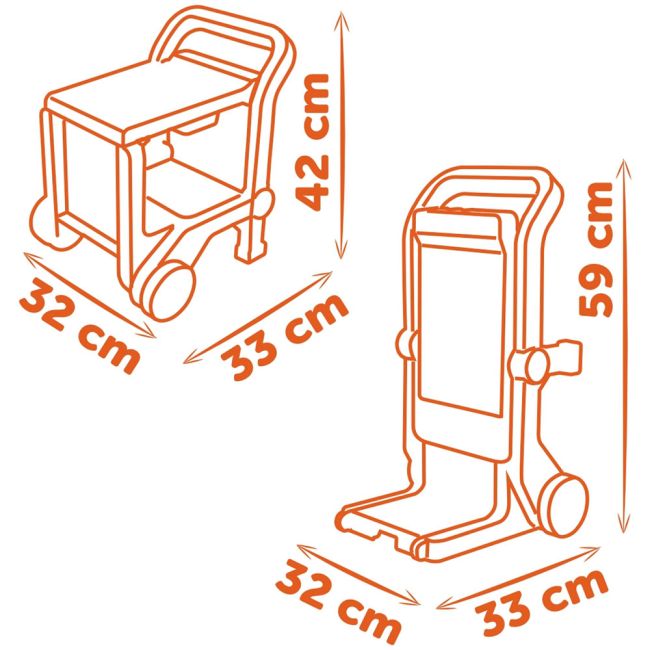 Masa de lucru 3 in 1 Smoby Black & Decker Bricolo Devil Workmate cu 19 accesorii