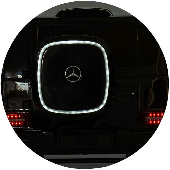 Masinuta electrica Chipolino SUV Mercedes EQG cu scaun din piele si roti EVA black