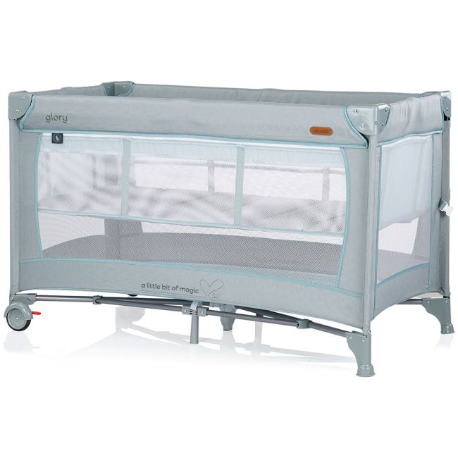 Patut pliabil Chipolino Glory cu laterala culisanta basil