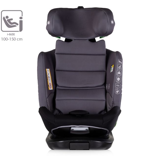 Scaun auto Chipolino Clima Air I-Size 40-150 cm cu sistem Isofix si sezut rotativ anthracite