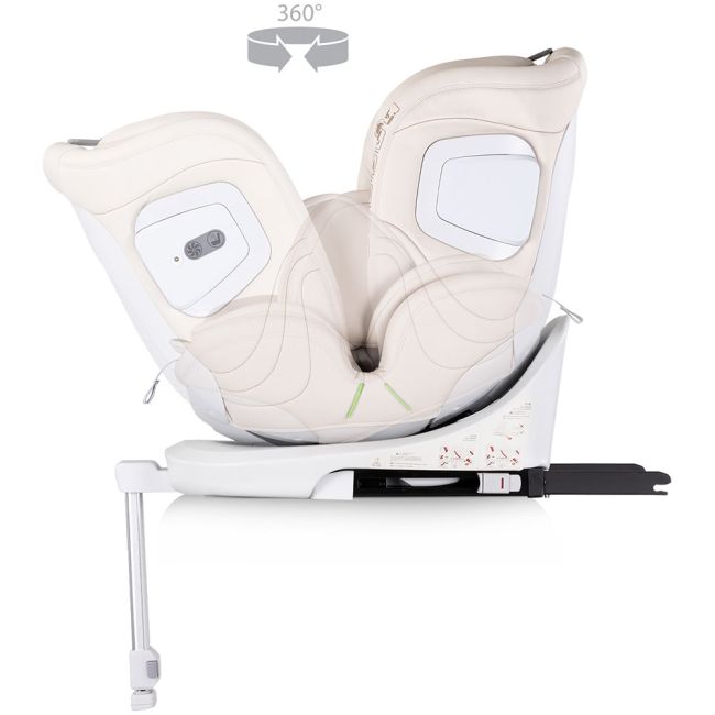 Scaun auto Chipolino Clima Air I-Size 40-150 cm cu sistem Isofix si sezut rotativ biscotta