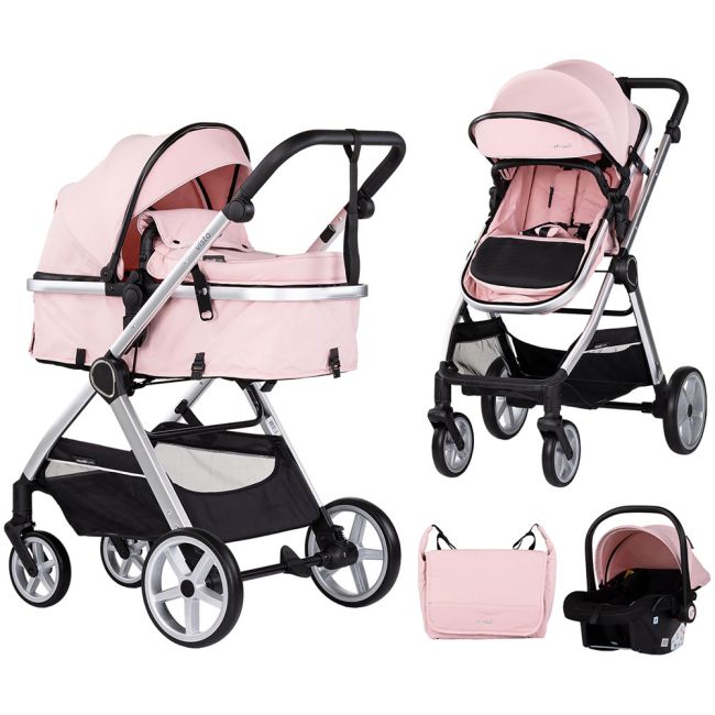 Carucior Chipolino Vista 3 in 1 pink marshmallow