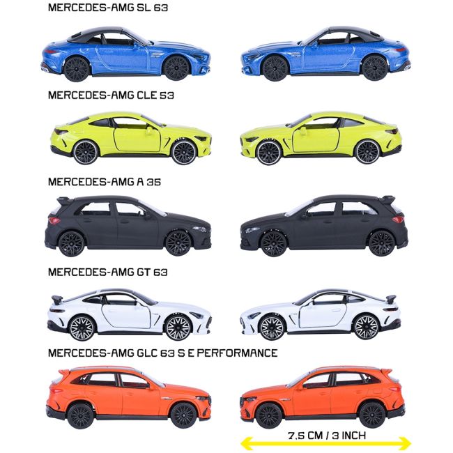 Set Majorette Mercedes-AMG cu 5 masinute