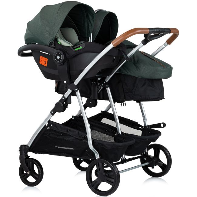 Carucior gemeni Chipolino Duo Smart 3 in 1 basil