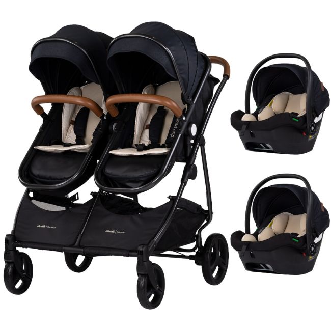 Carucior gemeni Chipolino Duo Smart 3 in 1 blackberry