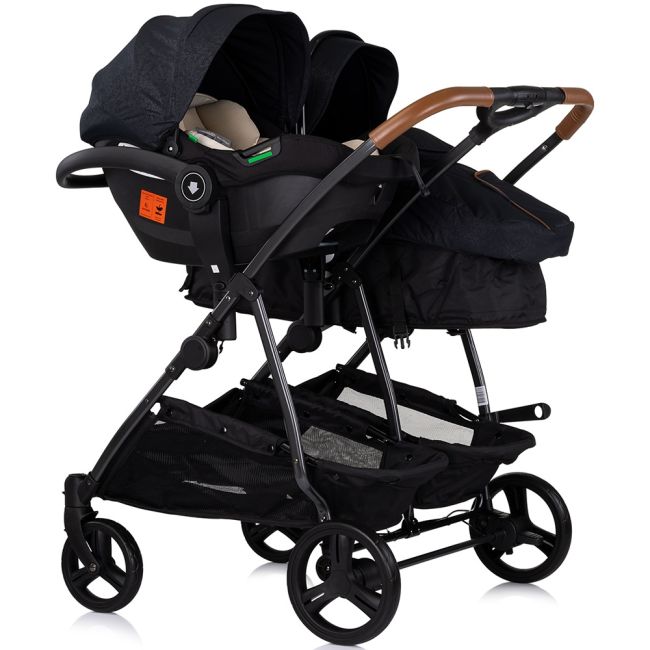 Carucior gemeni Chipolino Duo Smart 3 in 1 blackberry