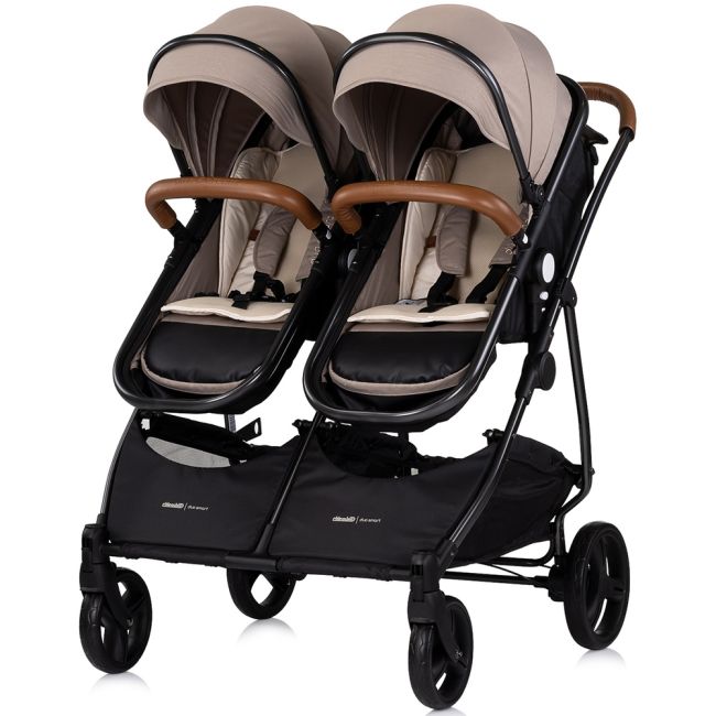 Carucior gemeni Chipolino Duo Smart 3 in 1 tiramisu