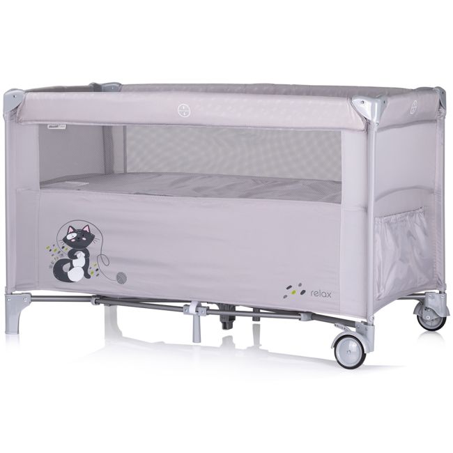 Patut pliabil Chipolino Relax cloud cu laterala culisanta