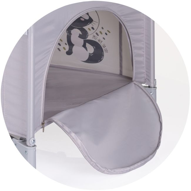 Patut pliabil Chipolino Relax cloud cu laterala culisanta