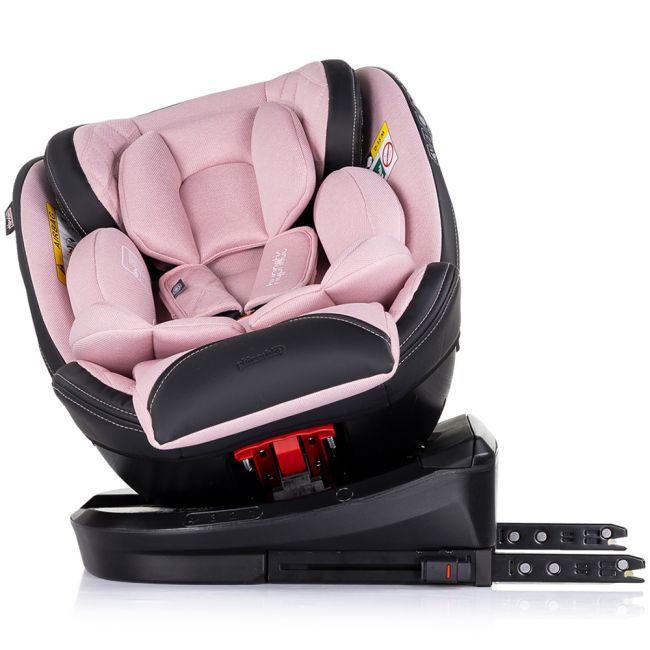 Scaun auto Chipolino Hypnotic I-Size 40-150 cm cu sistem Isofix si sezut rotativ pink marshmallow
