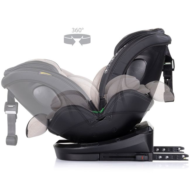 Scaun auto Chipolino Hypnotic I-Size 40-150 cm cu sistem Isofix si sezut rotativ tiramisu