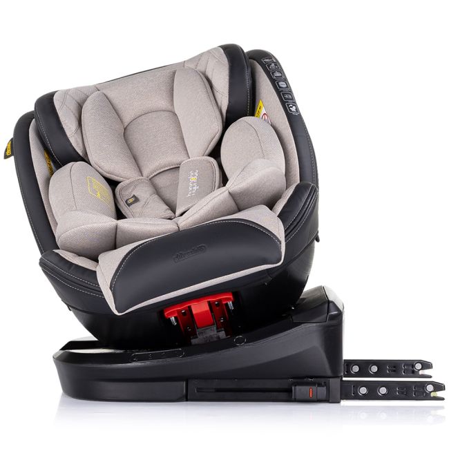 Scaun auto Chipolino Hypnotic I-Size 40-150 cm cu sistem Isofix si sezut rotativ tiramisu
