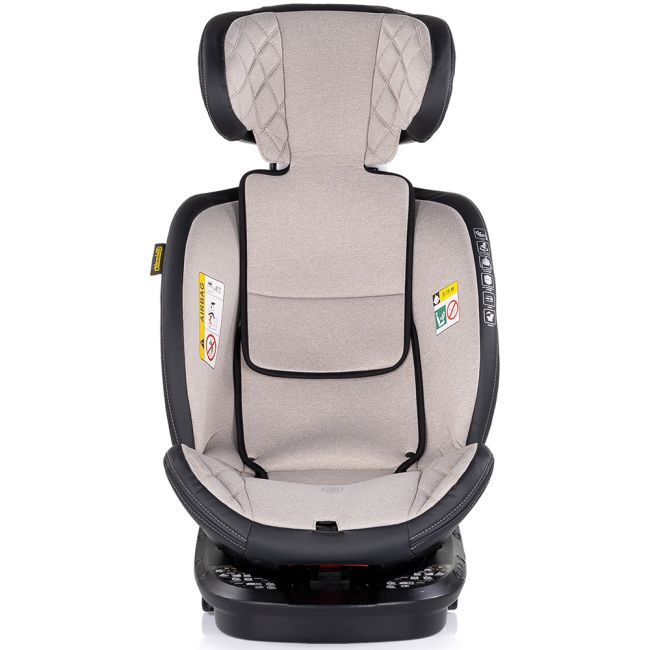Scaun auto Chipolino Hypnotic I-Size 40-150 cm cu sistem Isofix si sezut rotativ tiramisu