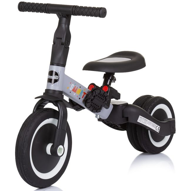 Tricicleta si bicicleta Chipolino Smarty 2 in 1 grey