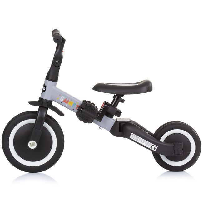 Tricicleta si bicicleta Chipolino Smarty 2 in 1 grey