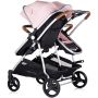 Carucior gemeni Chipolino Duo Smart 2 in 1 pink marshmallow