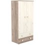 Dulap cu 2 usi si 2 sertare Hubners Sofia crem nisip