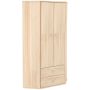 Dulap pe colt cu 2 usi si 2 sertare Hubners Eva natur