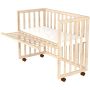 Patut copii din lemn co-sleeper Hubners Eva 94x46 cm natur