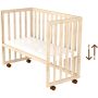 Patut copii din lemn co-sleeper Hubners Eva 94x46 cm natur