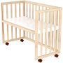 Patut copii din lemn co-sleeper Hubners Eva 94x46 cm natur
