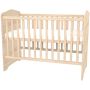 Patut copii din lemn cu sertar Hubners Eva 120x60 cm natur