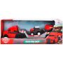 Camion Dickie Toys Massey Ferguson Micro Farm Truck 32 cm cu tractor si presa de balotat
