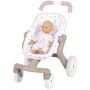 Carucior sport pentru papusi Smoby Baby Nurse Poussette Pop crem
