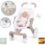 Carucior sport pentru papusi Smoby Baby Nurse Poussette Pop crem