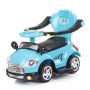 Masinuta de impins Chipolino Super Car blue cu maner si copertina