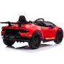 Masinuta electrica Chipolino Lamborghini Huracan red cu scaun din piele si roti EVA