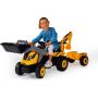Tractor cu pedale si remorca Smoby Builder Max galben