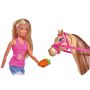 Papusa Simba Steffi Love, Lovely Horse 29 cm cu cal si accesorii