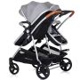 Carucior gemeni Chipolino Duo Smart 2 in 1 anthracite