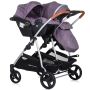 Carucior gemeni Chipolino Duo Smart 3 in 1 lilac