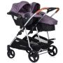 Carucior gemeni Chipolino Duo Smart 3 in 1 lilac