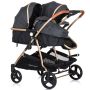 Carucior gemeni Chipolino Duo Smart 3 in 1 raven
