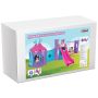 Casuta cu tobogan si leagan pentru copii Pilsan Castle with Slide and Swing grey