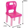 Set Masuta cu 2 scaune pentru copii Pilsan Hobby Study Table pink