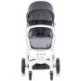 Carucior Chipolino Electra 3 in 1 silver cu cadru alb