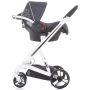 Carucior Chipolino Electra 3 in 1 silver cu cadru alb