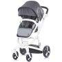 Carucior Chipolino Electra 3 in 1 silver cu cadru alb