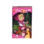 Papusa Simba Masha and the Bear 12 cm Masha cu tricicicleta