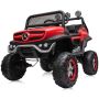 Masinuta electrica Chipolino OffRoad Mercedes Unimog cu scaun din piele si roti EVA red