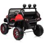 Masinuta electrica Chipolino OffRoad Mercedes Unimog cu scaun din piele si roti EVA red
