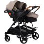 Carucior gemeni Chipolino Duo Smart 3 in 1 tiramisu