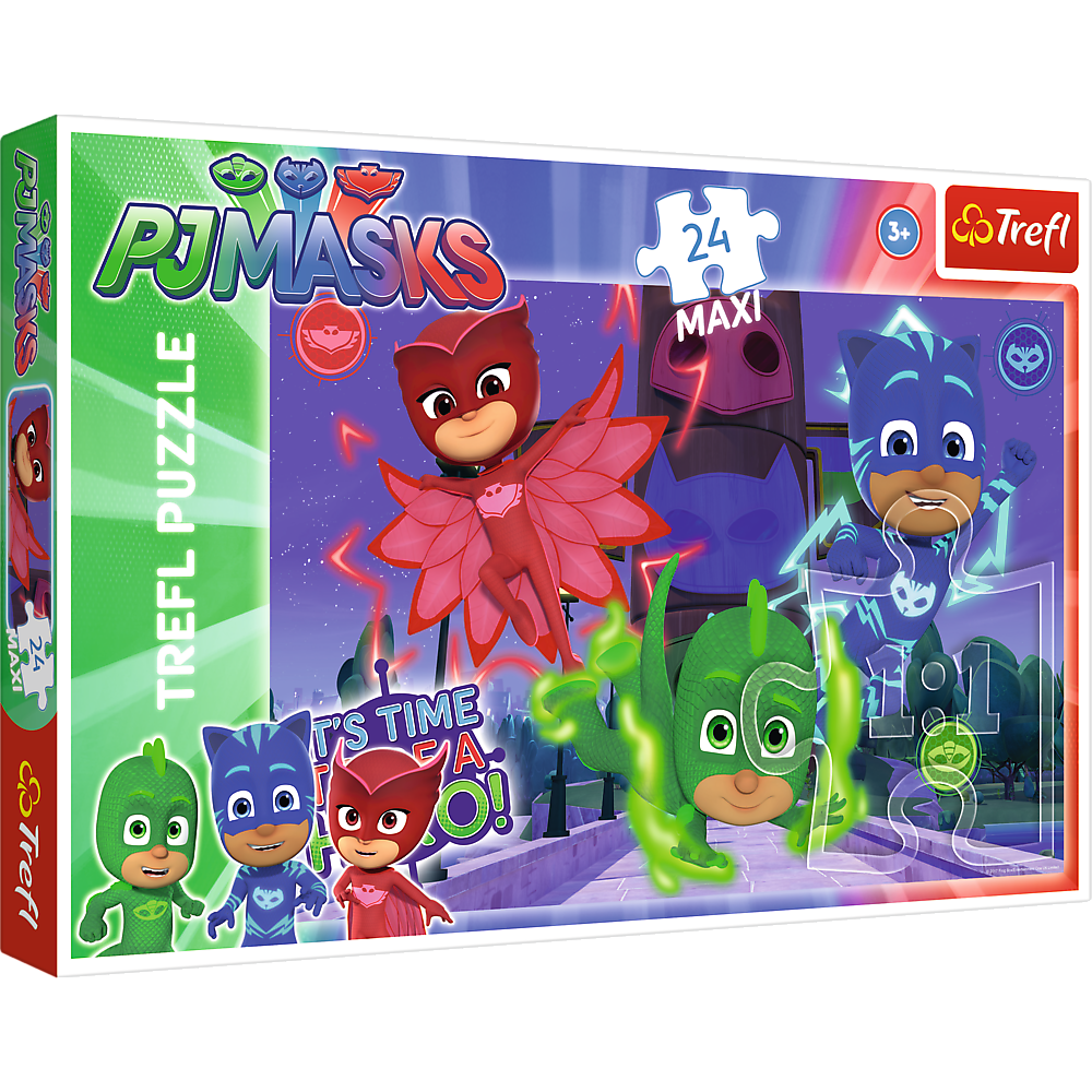 Puzzle Trefl Maxi Eroi in Pijama, Eroi Misteriosi 24 piese hubners.ro