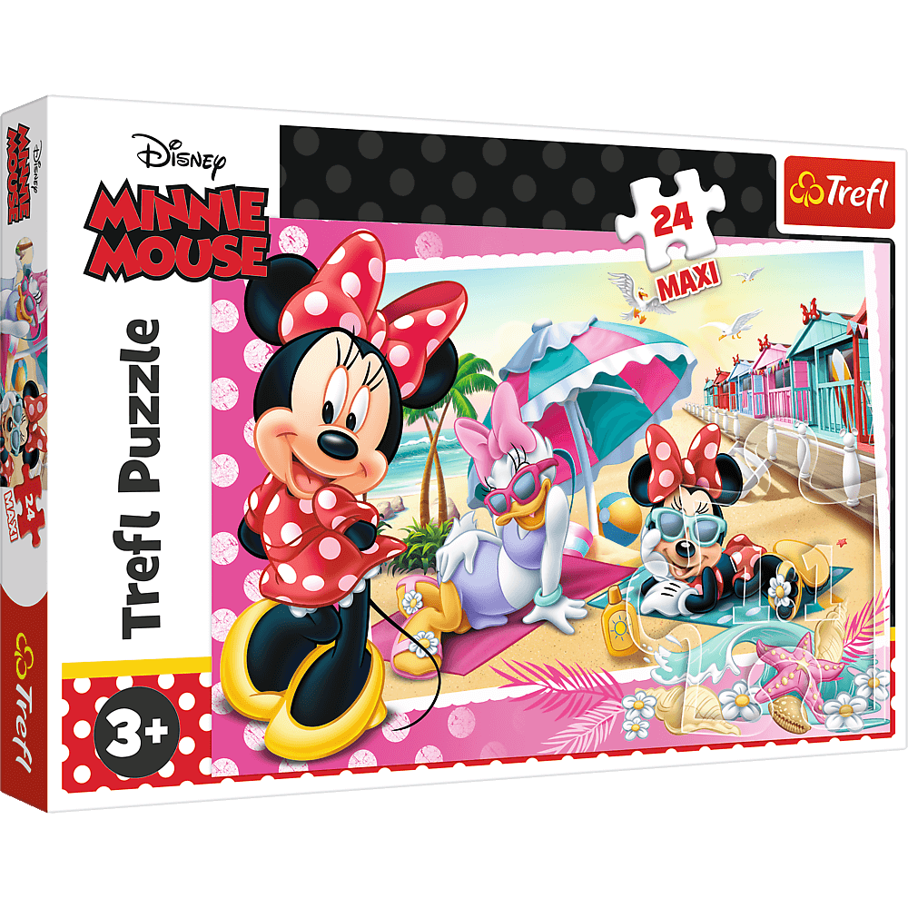 Puzzle trefl maxi disney minnie mouse, concediul lui minnie 24 piese
