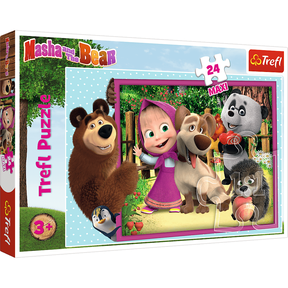 Puzzle Trefl Maxi Masha and the Bear, Masha si Ursul 24 piese hubners.ro