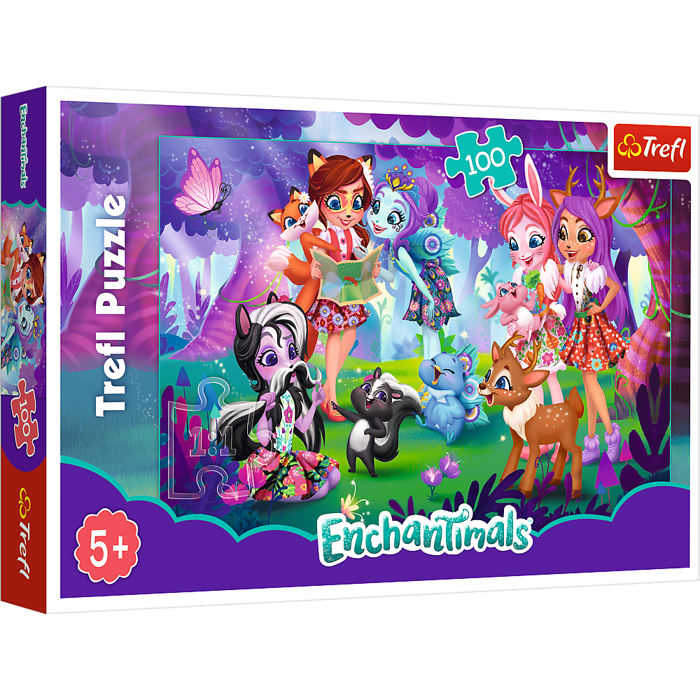 Puzzle Trefl Enchantimals, Distractie cu prietenii 100 piese hubners.ro